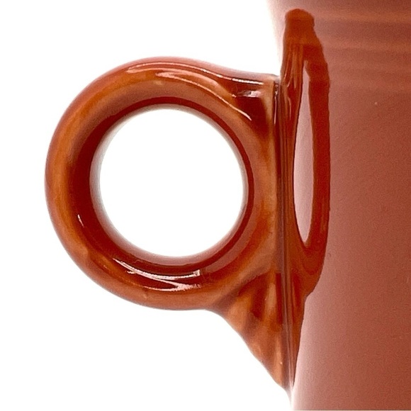 Fiestaware Set of 2 Paprika Coffee Mugs Ring Handle Fiesta Ware Cups Retired - Picture 5 of 7